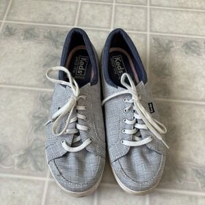 Keds Ortholite WF58207 Sneakers Women's Size 7.5 blue Stripe Cloth Comfort